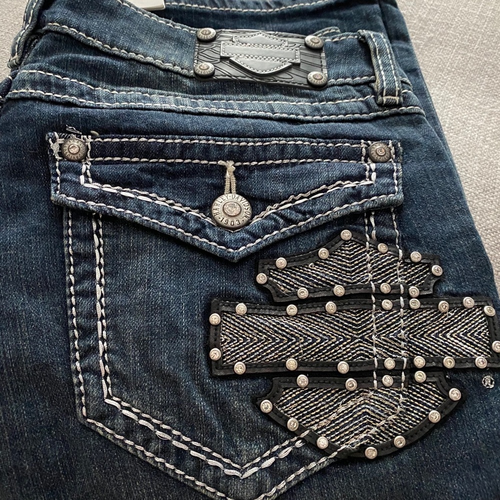 Harley Davidson Mid—Rise Curvy Bootcut Jeans, 12P